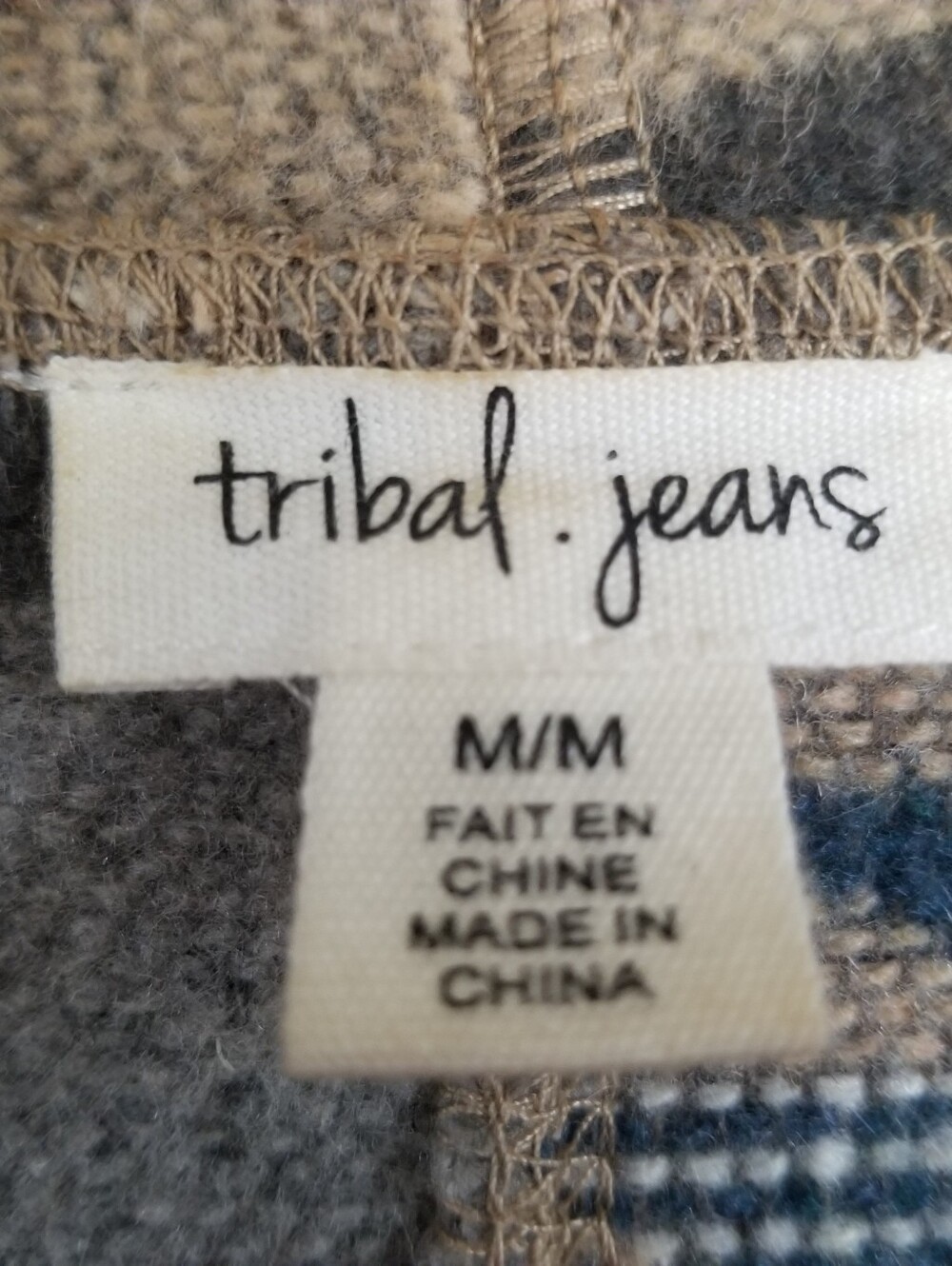 Tribal Jeans Wool Blend Southwestern Vest Cardigan Medium - Picture 6 of 6